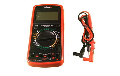 Multimetro Tester Digital Udovo Ac Dc Data Hold Display Led