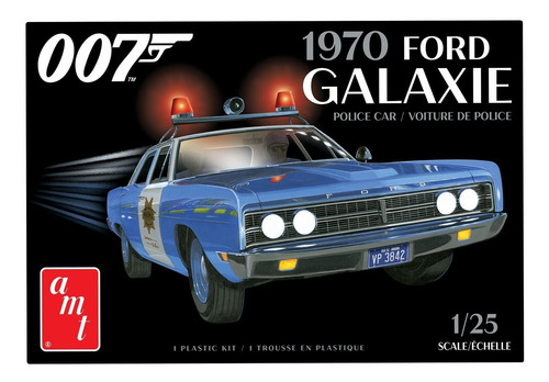 Ford Galaxie 1970 Police Car (james Bond) - 1/25 - Amt 1172m