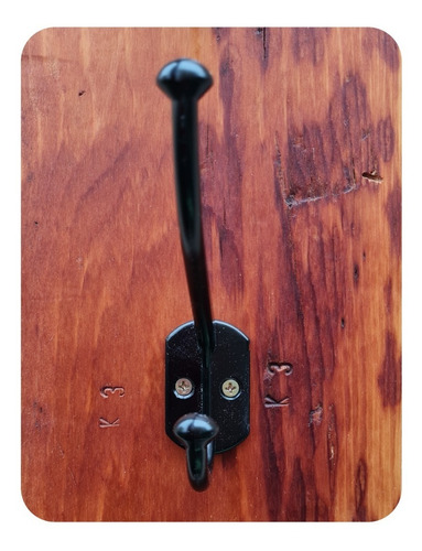 Imagen 2 de 10 de Kit X 10 Perchas Doble Gancho Negro Perchero Pared Cocina