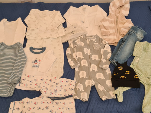 Lote Ropa Bebe.0_2 Meses.bodys.enteritos.cheeky.carters.mimo