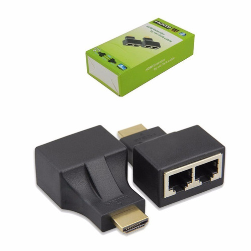 Imagen 1 de 4 de Oferta Extensor Hdmi Utp 30 Metros Cat 5e Cat 6 Hd 1080p Tv