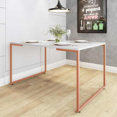 Juego de mesa de comedor industrial con base de 4 sillas