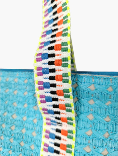 Bolso Cartera De Verano En Fibra De Algodón Y Tejida A Mano