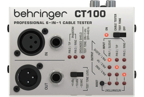 Testeador De Cables Audio Behringer Ct100 