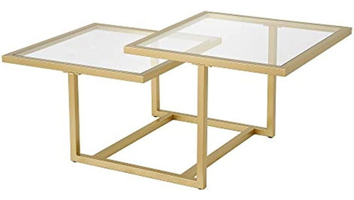 Henn&hart Amalie Two-tier Coffee Table, 43 , Gold