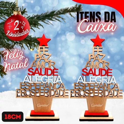 Árvore Natal Mesa Pequena 45cm Decoração Completa 32 Itens - Dupari