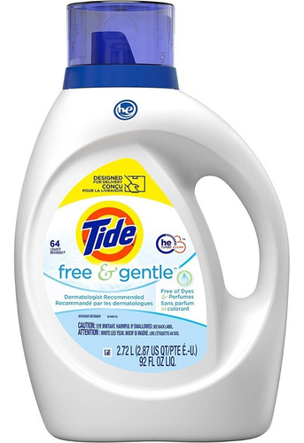 Tide Free & Gentle - Detergente Líquido Suave Para Ropa