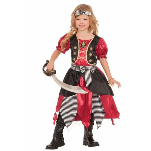 Disfraz Para Niña Princesa Bucanera Talla S Halloween 