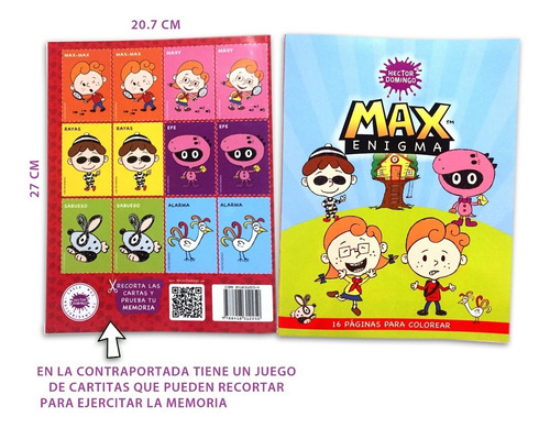 Kit Libros Infantiles Colorear Y Actividades Max Enigma 12pz