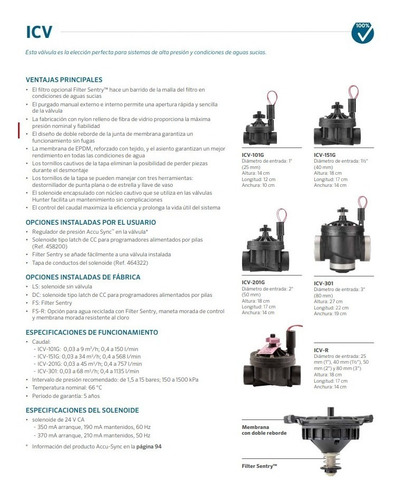 Válvula Solenoide De 1 1/2 Pulgada De 24v Hunter