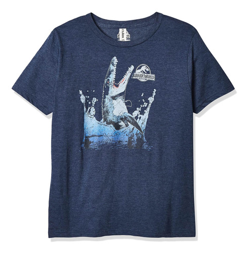 Jurassic World Flipper Graphic Camiseta Para Nio, Brezo Azul