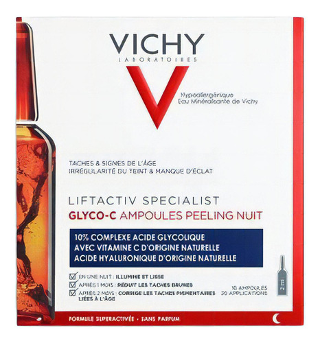 Ampollas Vichy Liftactiv Glyco-c Antimanchas Noche x10