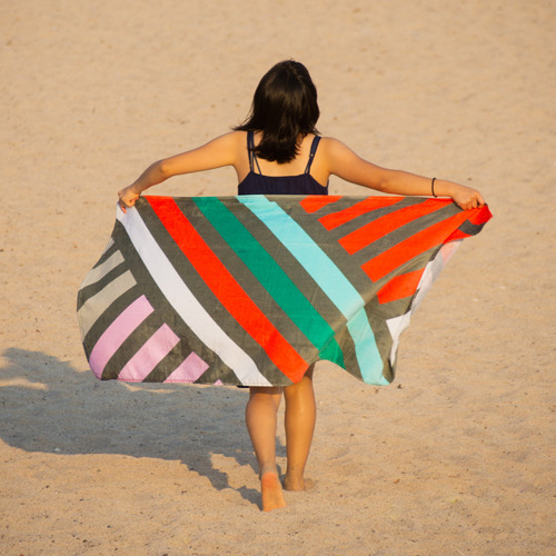 Toalla De Playa, Tie Break, 100% Algodón, Estampado Hilasal