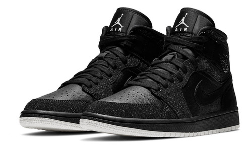 Zapatillas Jordan 1 Mid Glitter Black Bq6472_001