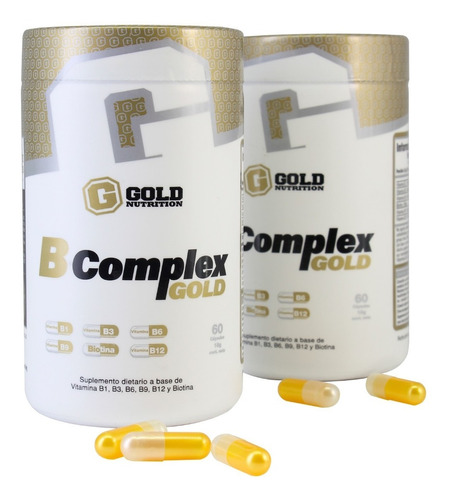 B - Complex Gold Vitaminas B Gold Nutrition 60 Cap Pack X 3
