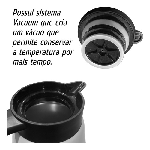 Garrafa Térmica Inox Café Chá 600ml Hauskraft