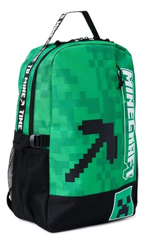 Mochila Escolar Minecraft Minecraft Color Verde Diseño Lisa