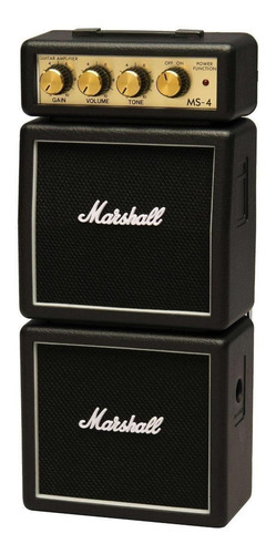 Guitarra Marshall Mini Ms4 en forma de cubo, color negro