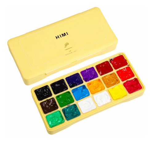 Himi Gouache - Juego De Pintura Jelly Cup De 18 Colores Vibr