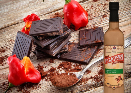 Kit 4 Licores De Chocolate Com Pimenta Paratiense 500 Ml