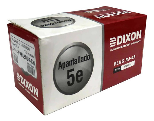 Conector Plug Rj45 Cat5e Apantallado Dixon Caja 100 Unidades