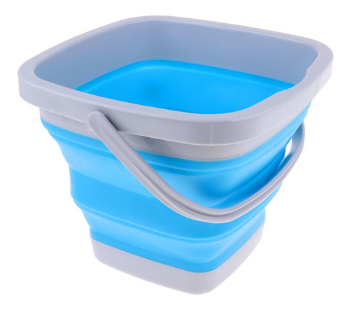 Imagen 4 de 8 de Cubo Pequeño De Plástico Con Asa Para Playa De Niños Azul