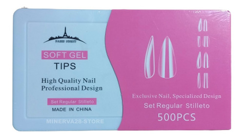 Tips Soft Gel Paris Night Press On Caja X500.u Nuevo Pack