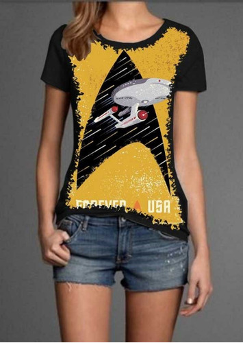 Blusa Fem. 5%off Jogo Filme Star Trek Forever A Usa Insana