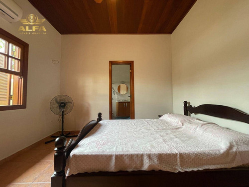 Imagem 14 de 25 de Casa Na Praia Em Condomínio Fechado Com 4 Suítes E Churrasqueira - Albamar - Guarujá. - Ca0125
