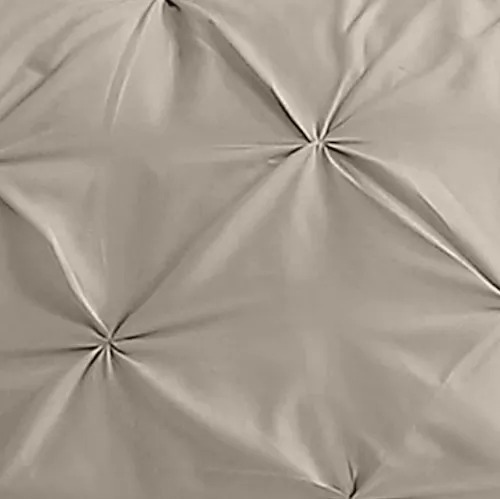 Imagen 5 de 7 de Edredón King Size Juego Crema Funda Diseño Elegante Pintuck