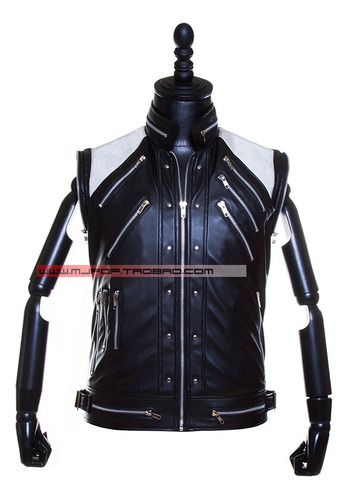 Disfraz De Chamarra Negra De Piel De Michael De Beat, Unisex