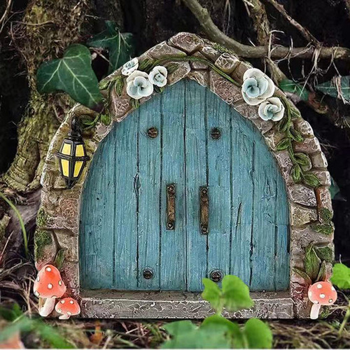Puerta De Hadas En Miniatura Adorno De Patio En Miniatura 2d