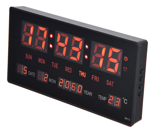 Reloj De Pared Digital Led, Calendario Simple, Escritorio Le