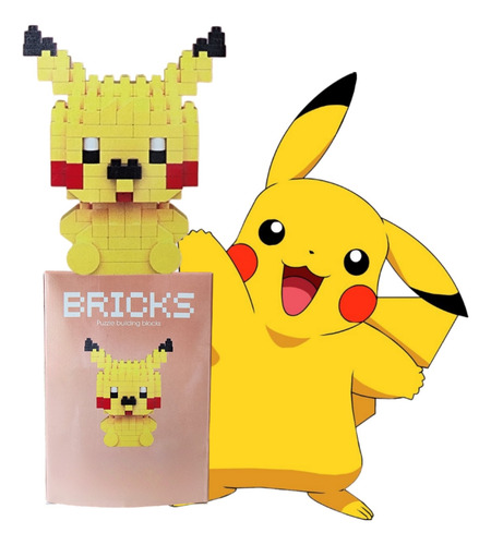 Bloques Armables 3d De Pikachu