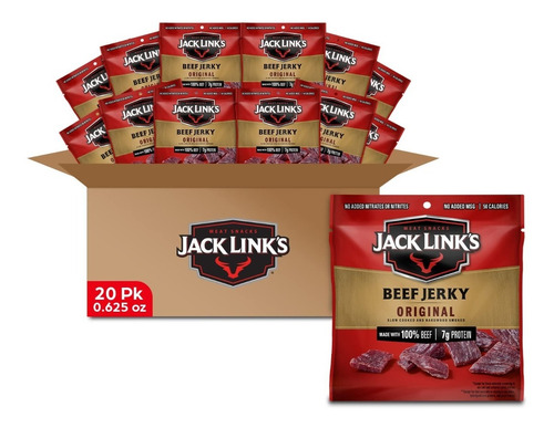 Jack Links Original Beff 20 Sobres .65oz Americano Original