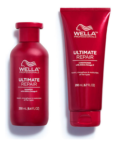 Pack Ultimate Repair Wella Shampoo Y Acondicionador Reparar