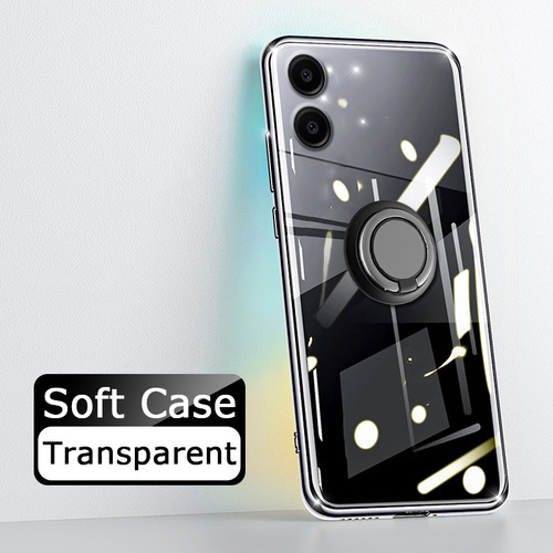 Capa Para Samsung Galaxy A06 5g Transparente Anel+mica