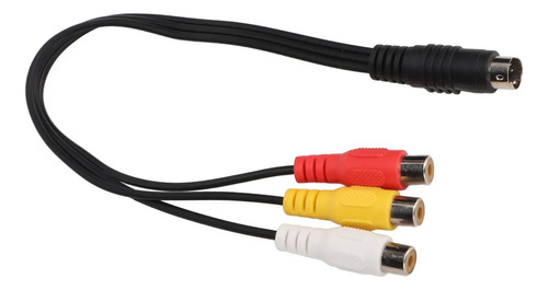 Cable S-video 4 Pines A 3 Rca Hembra Con Doble