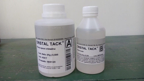 Resina Epoxi Cristal Tack Vidrio Liquido X750gms Microcentro
