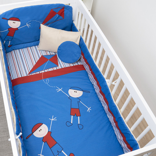 Set De Edredón 6 Pzas Chiqui Mundo Bebé Cama Cuna Corral Color Chiquitín