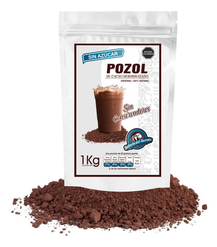 Pozol De Cacao Natural En Polvo Sin Azúcar, Artesanal
