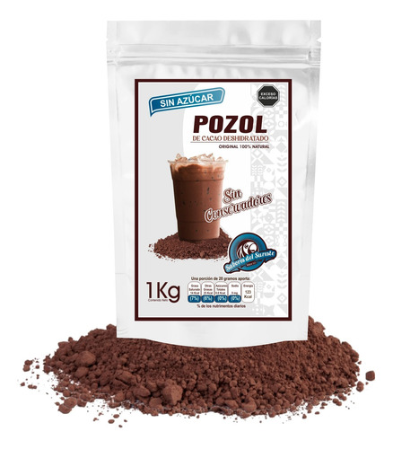 Pozol De Cacao Natural En Polvo Sin Azúcar, Artesanal