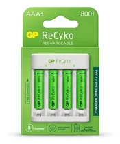 Comprar Gp Recyko 4puertos Cargador Usb E411 + 4 Pilas Aaa 800mah