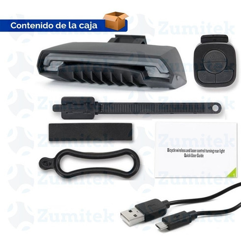 Luz Stop Trasero Bicicleta X5 Direccionales + Control