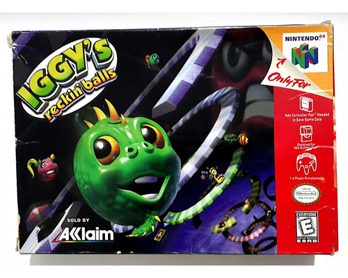 Iggy's Reckin Balls Na Caixa Nintendo 64.