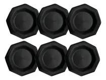 Comprar Jogo Cu002F 6 Pratos Plásticos De Refeição Reutilizáveis Prisma Cor Preto