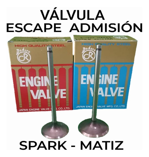 Valvulas Admision Y Escape Spark-matiz Engine Valve C/u