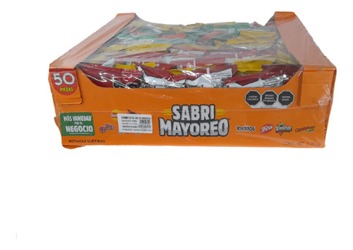 Caja X 50 Surtido De Botana Y Papas Fritas 2.09kg Sabritas