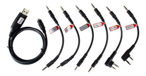 Cable De Programación Usb 6 En 1 Para Motorola Hyt Icom Baof