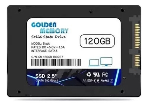 Disco Solido Ssd 120gb Golden Memory Negro